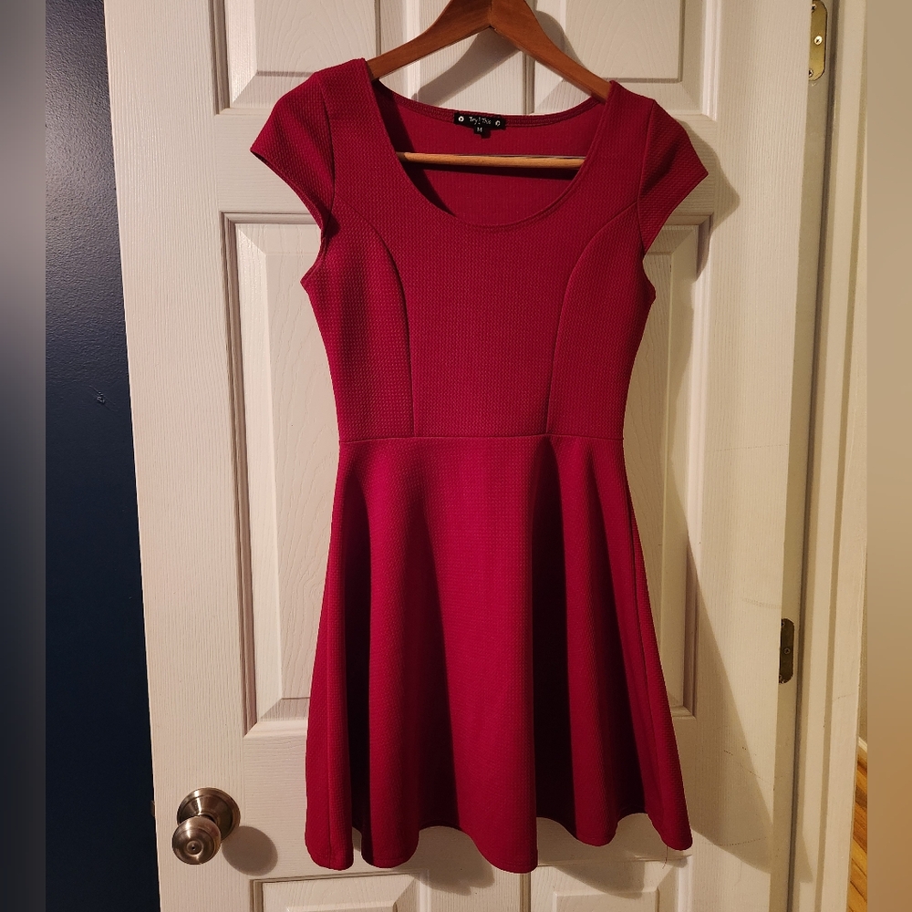 Red skater dress
